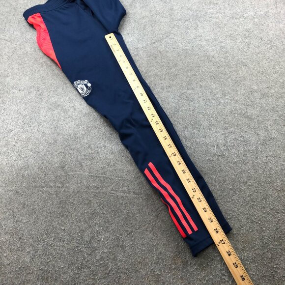 Manchester United Sweatpants Mens Small Blue Adidas Soccer Club - Picture 9 of 9
